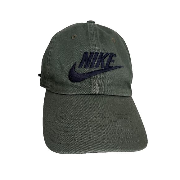 Nike Cap One size olive green cotton adjustable utility outdoors active wear - Picture 1 of 5